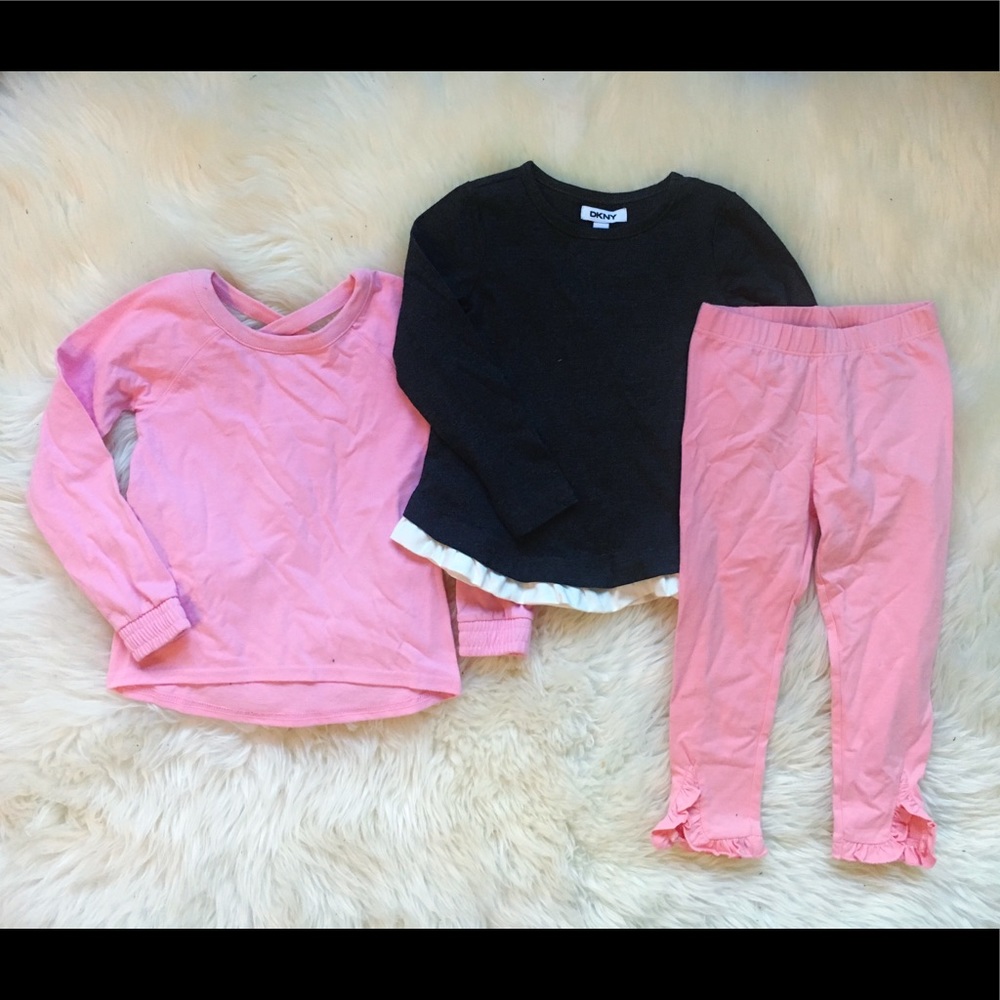 Set of 3 DKNY Girls T Shirts & legging