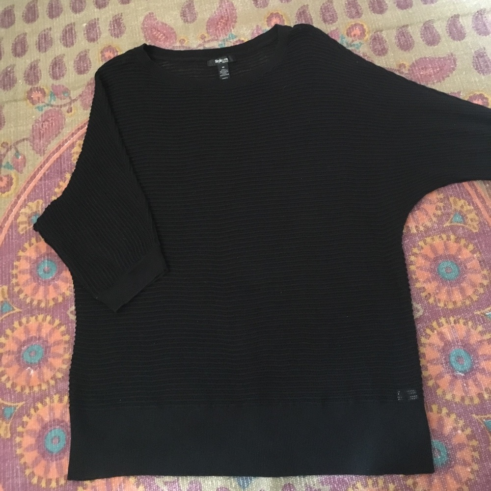 Long black sweater