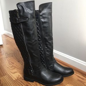 Faux Fur Lined Riding Boots