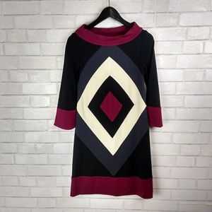 Diane Von Furstenberg Color Block Retro Dress