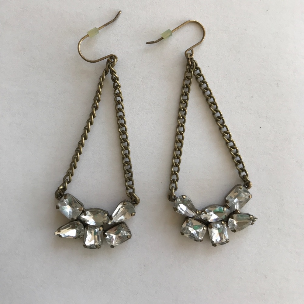 Jeweled dangly earrings