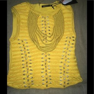 Balmain X H&M Yellow/Gold Rope Top size 8