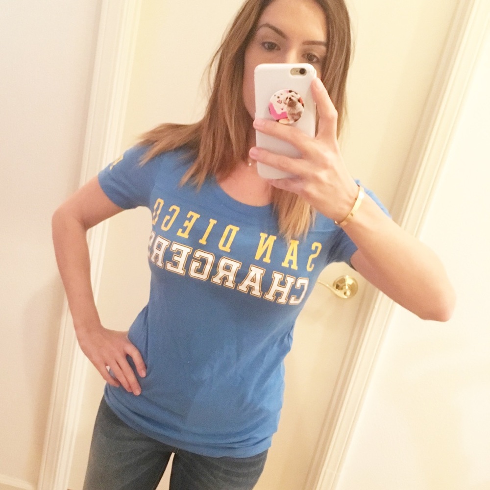 PINK Chargers T Shirt