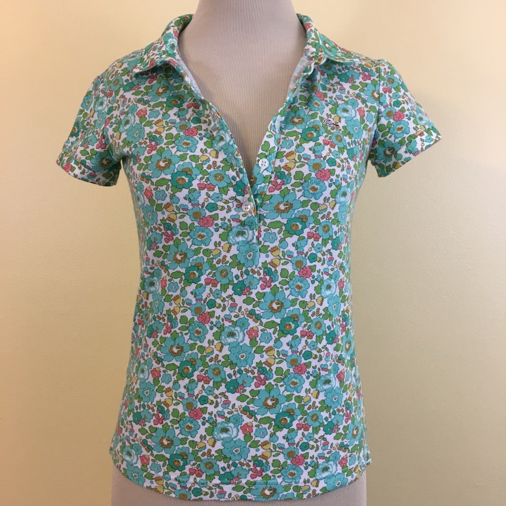 [Lacoste]🐊 FLORAL POLO MADE IN FRANCE