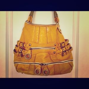 Betsy Johnson leather shoulder purse