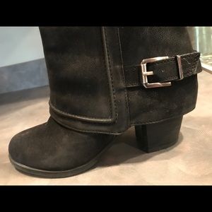 Fergalicious black tall cowboy boots 39 or 8