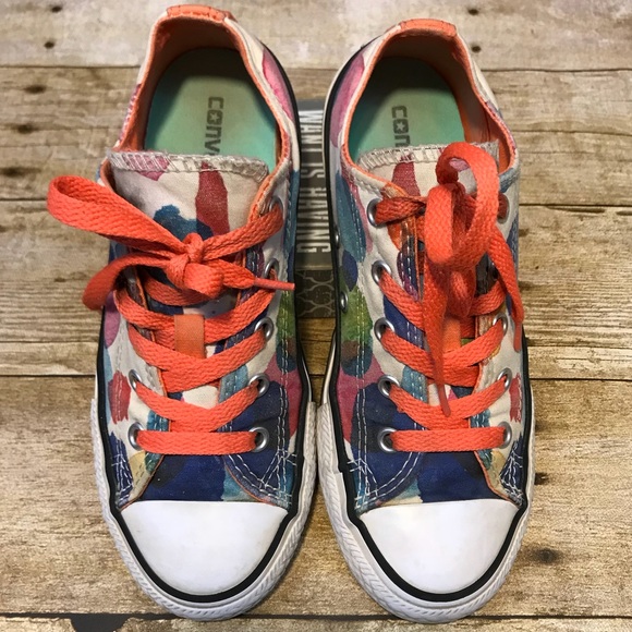 converse orange laces