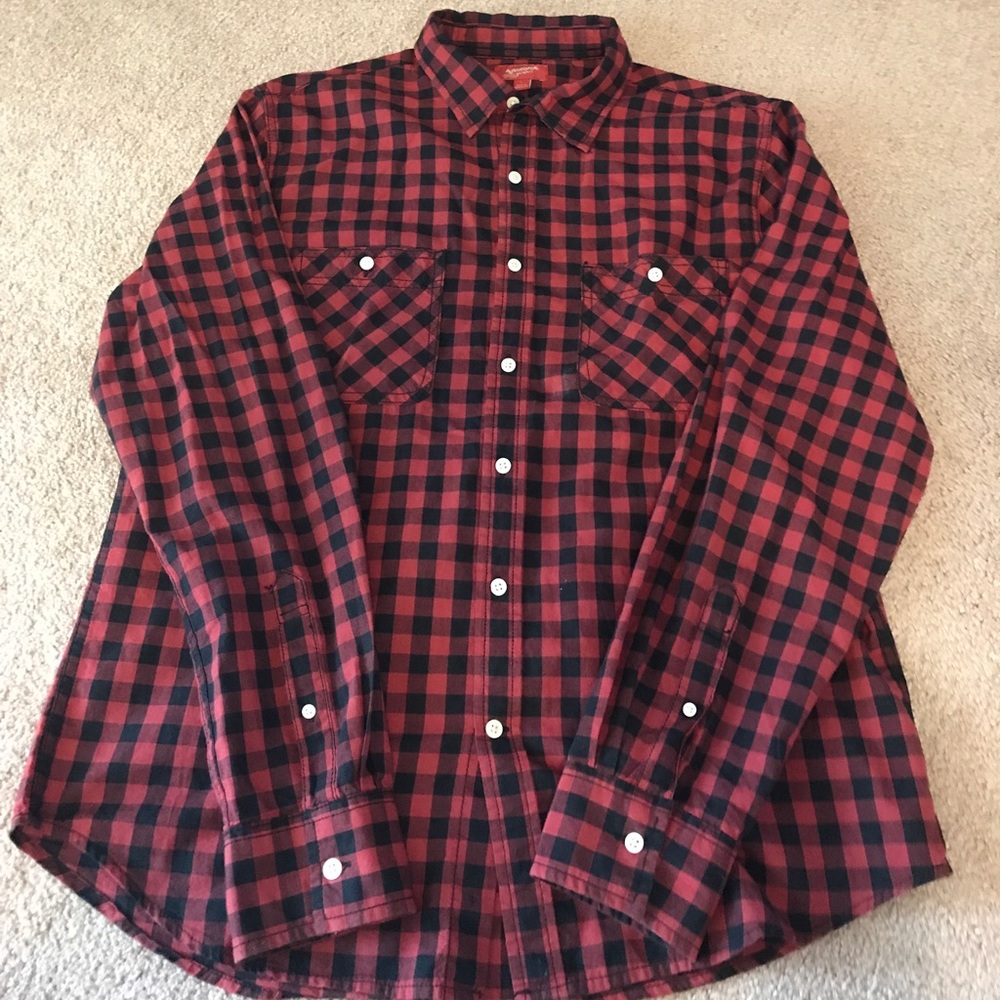 🔥FLASH SALE 🔴Men’s long sleeve button down 🧡 - Picture 1 of 4
