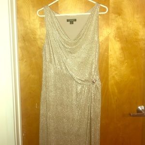 Gold evening gown