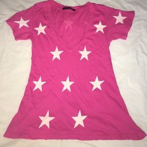 Wildfox pink + white star shirt