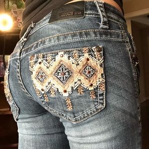 GRACE in LA Jeans Size 26 Embellished pocket