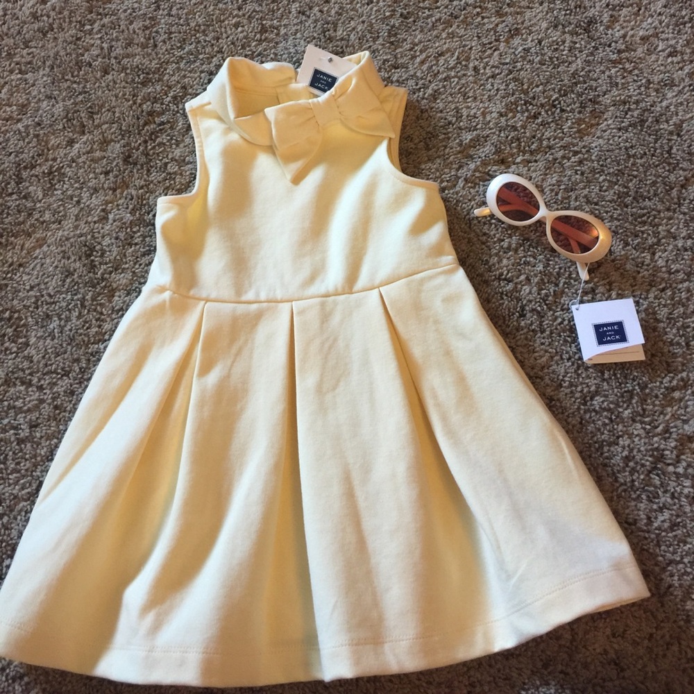 Janie & Jack yellow dress and matching sunglasses