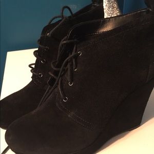 Suede Wedge Shoe Boot