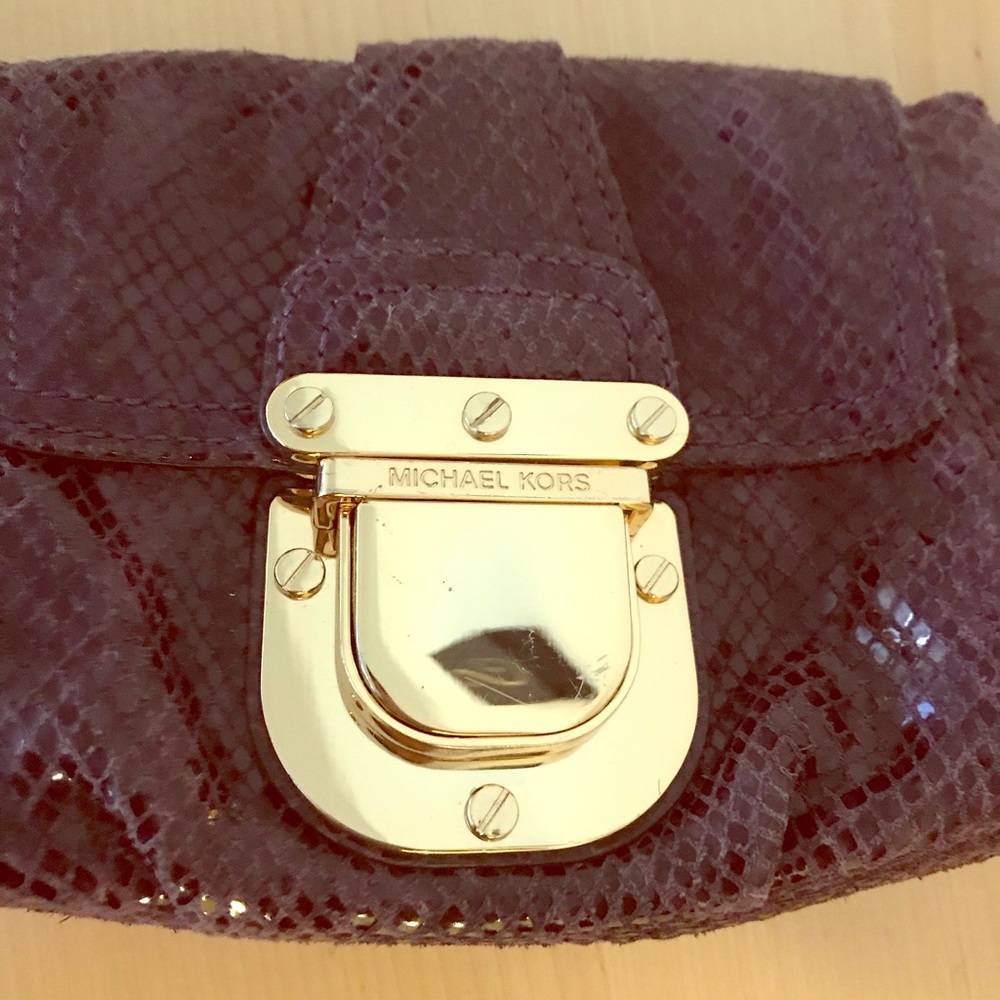 Michael Kors Purple python crossbody bag