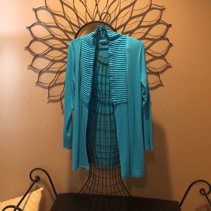 Causal Express cardigan size large teal