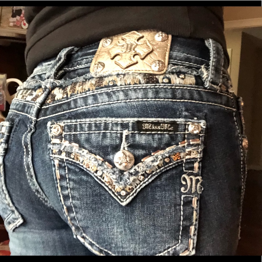 Miss Me denim jeans size 25 Embellished pocket