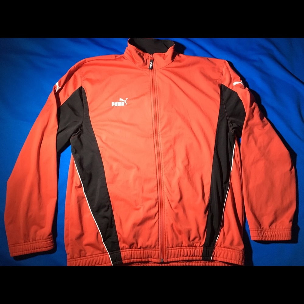 Puma track jacket XL European Red Black