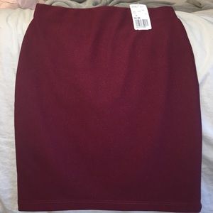 Wine Pencil Skirt