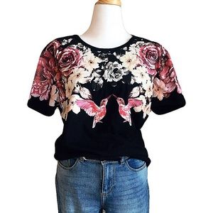 Black Top with Gorgeous Pattern