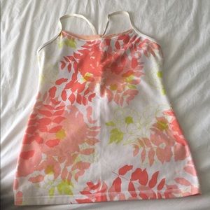 Lululemon racer back floral tank top