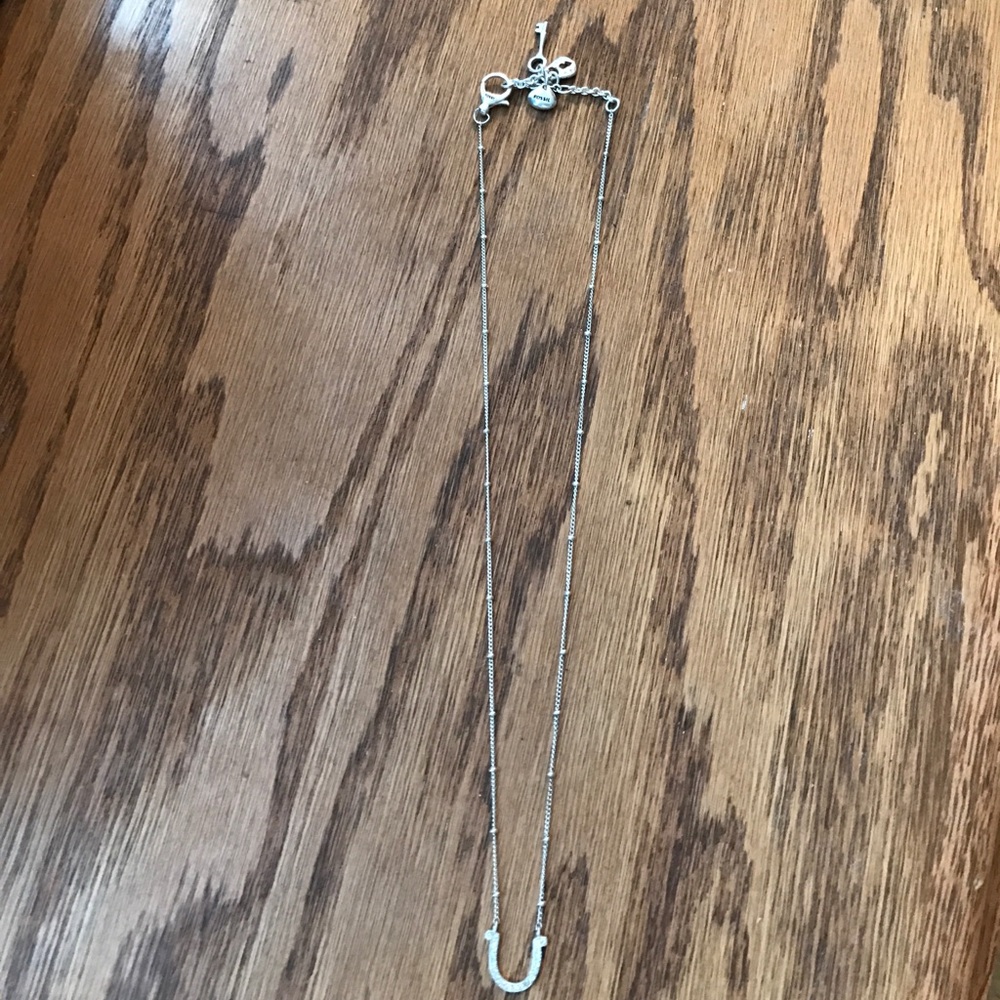 Fossil lucky horseshoe necklace