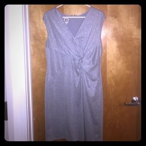 Silver ruched dress