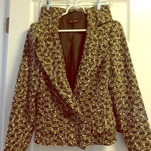 2 Piece emerald tweed suit