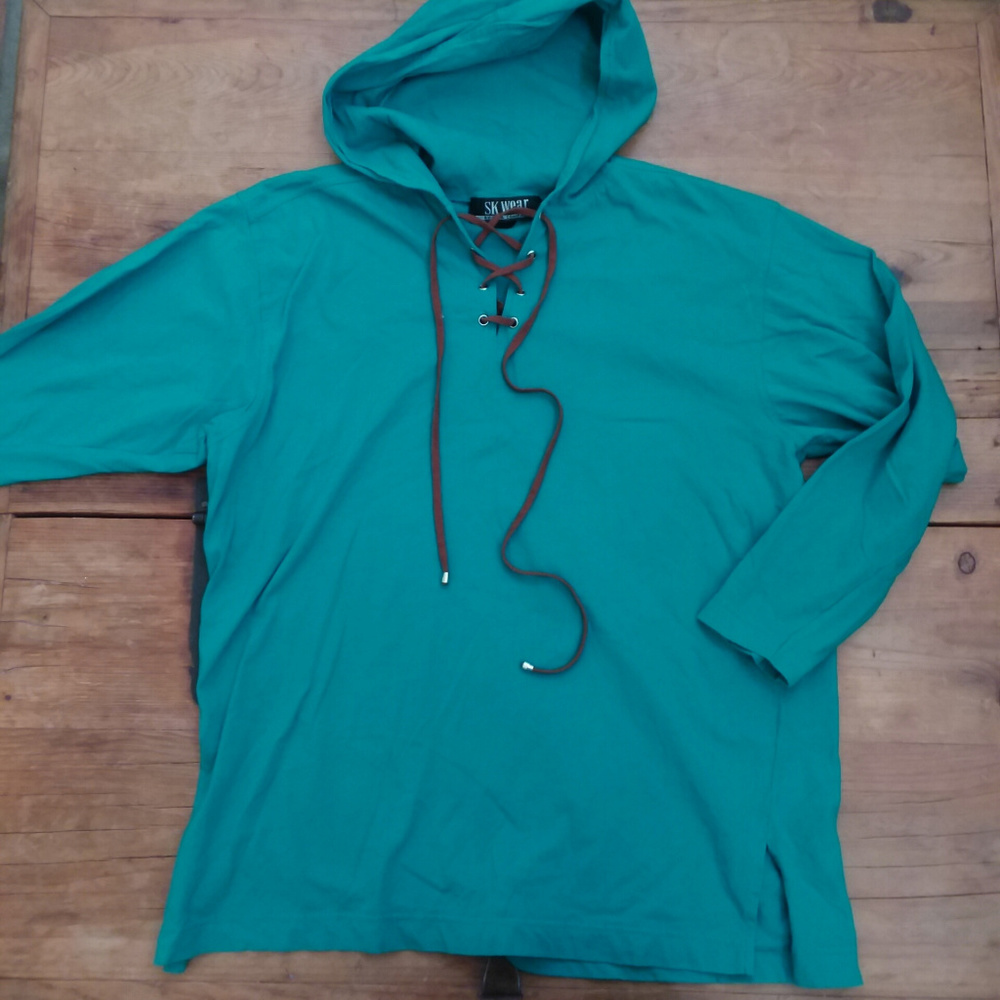 Turquoise SK Wear Men's Laced Lightweight Hoodie