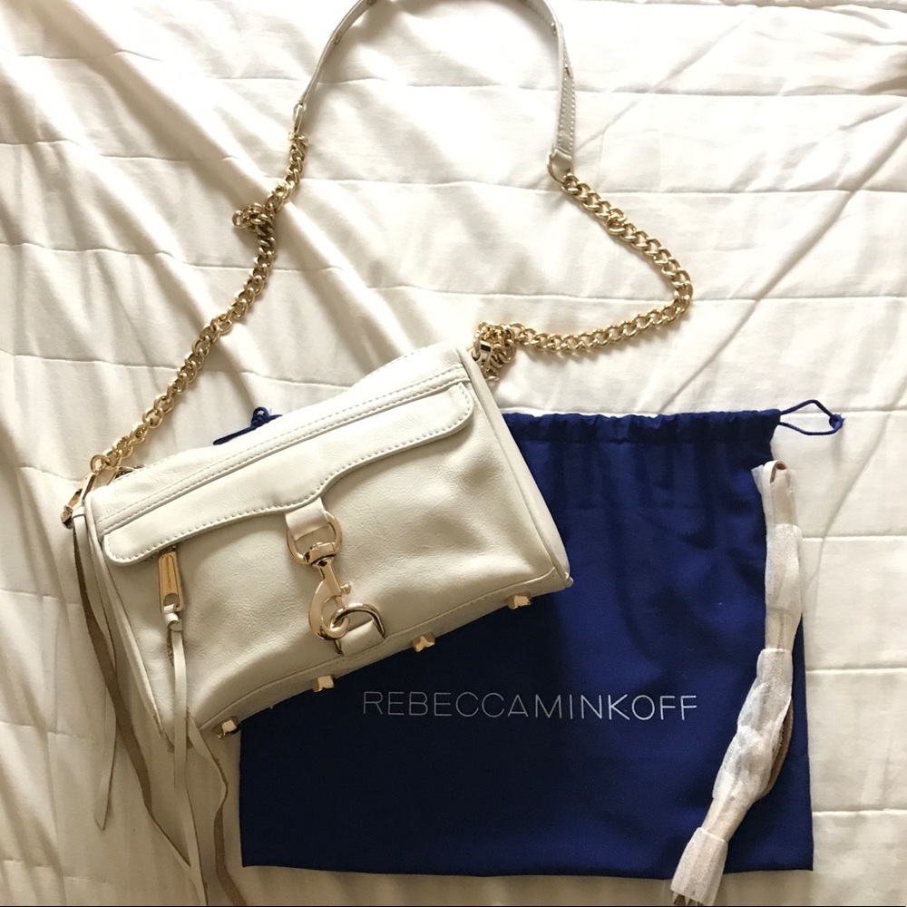 Rebecca Minkoff White Mini MAC Convertible Bag