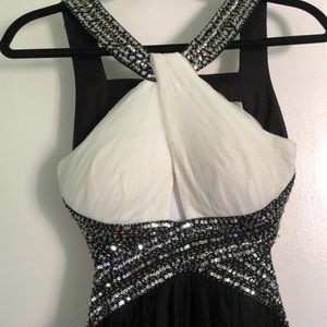 macy's black and white formal dresses