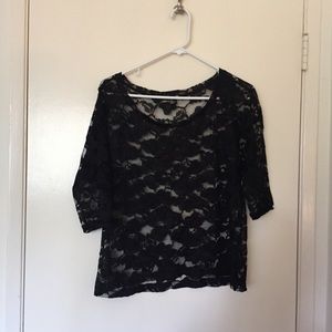 Forever 21 - Black Lace Blouse - M