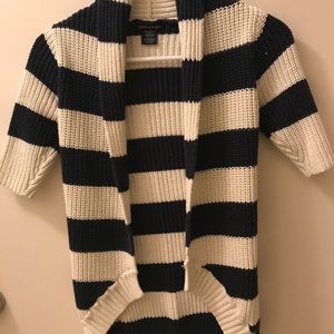 Sweater People cute blue and white sweater!