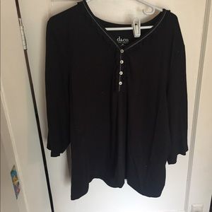 🍂🤩Bundle 4 for 25$🤩🍂 Black 3/4 sleeve shirt