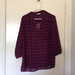 Pleione - Black and Purple Blouse - XL