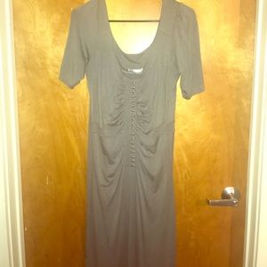 Grey dress with button detail