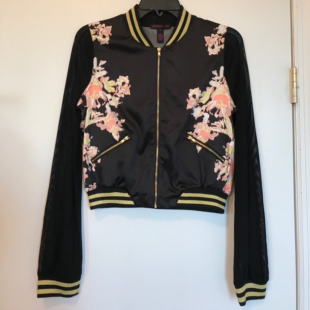 Material Girl Satin Bomber