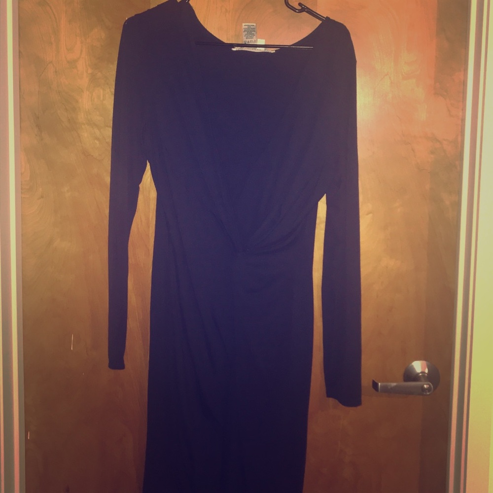 Blue wrap dress
