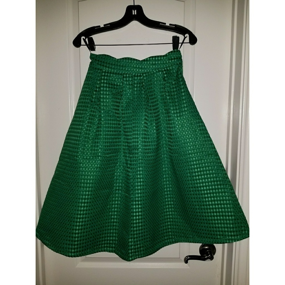 Green A-Line Skirt