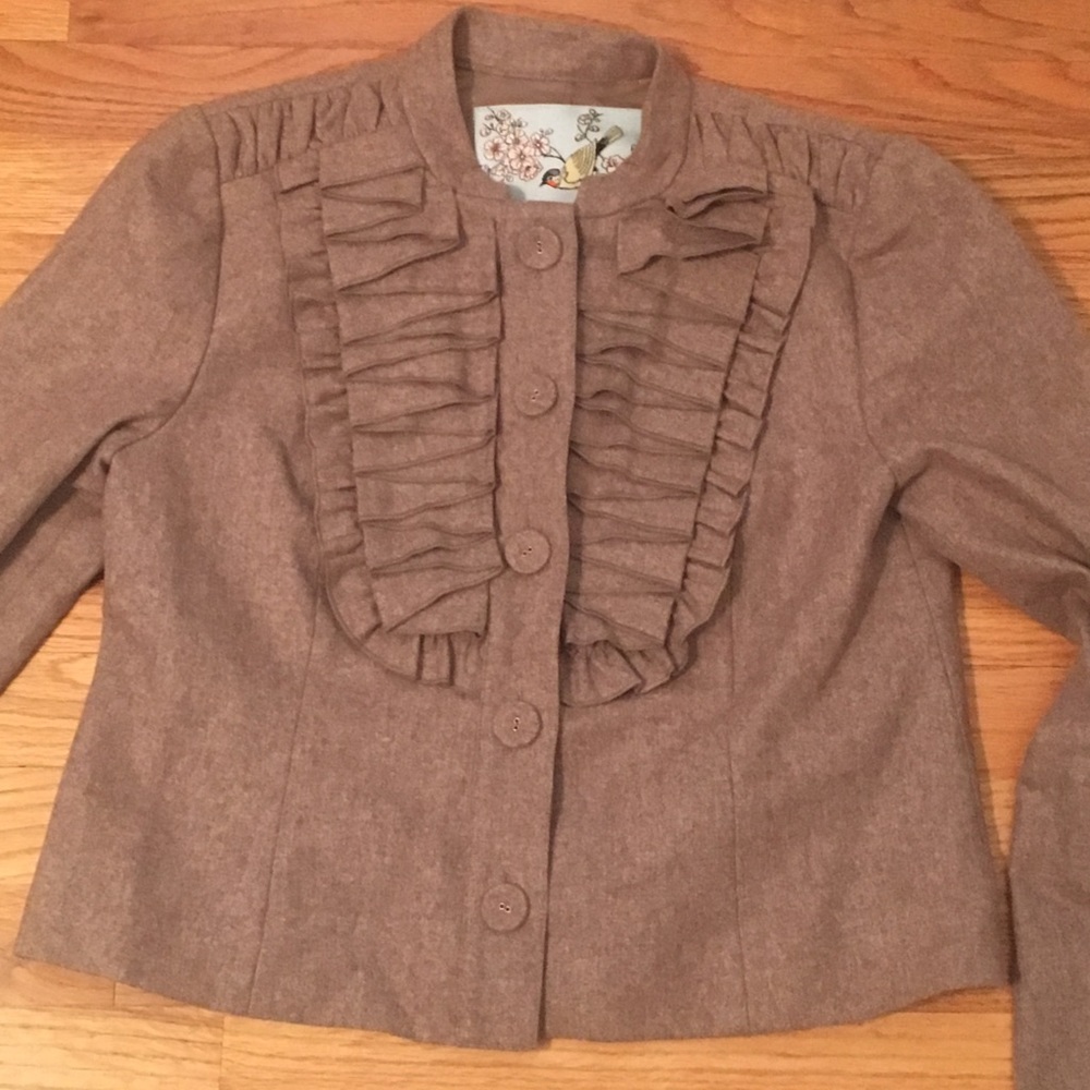 Anthropologie Tabitha Button Down Jacket Sz 8