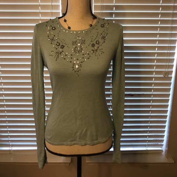 Intuitions embellished sweater S - Picture 1 of 6