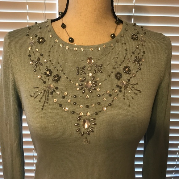 Intuitions embellished sweater S - Picture 2 of 6