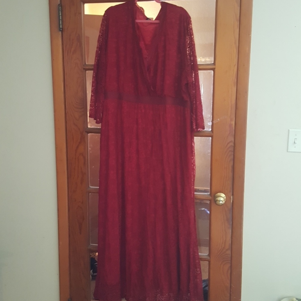 Burgundy dress