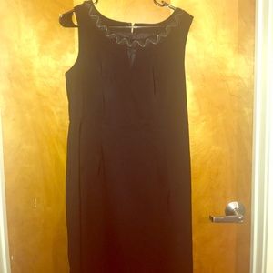 Black dress with collar detail