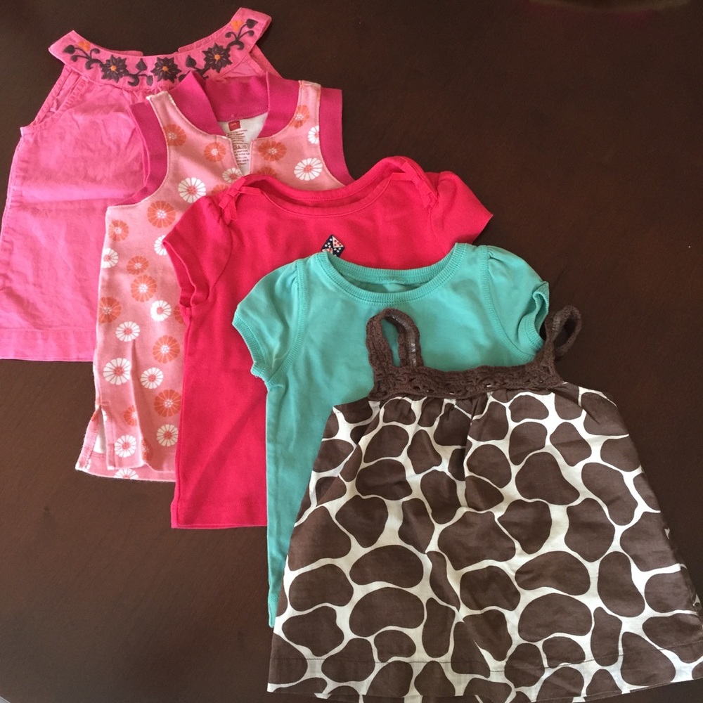 Lot of 5 Toddler Summer Tops 18-24 months