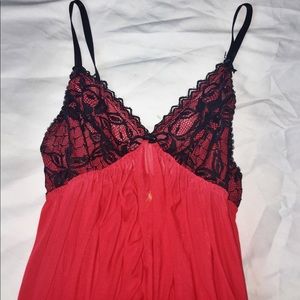 Red lingerie dress