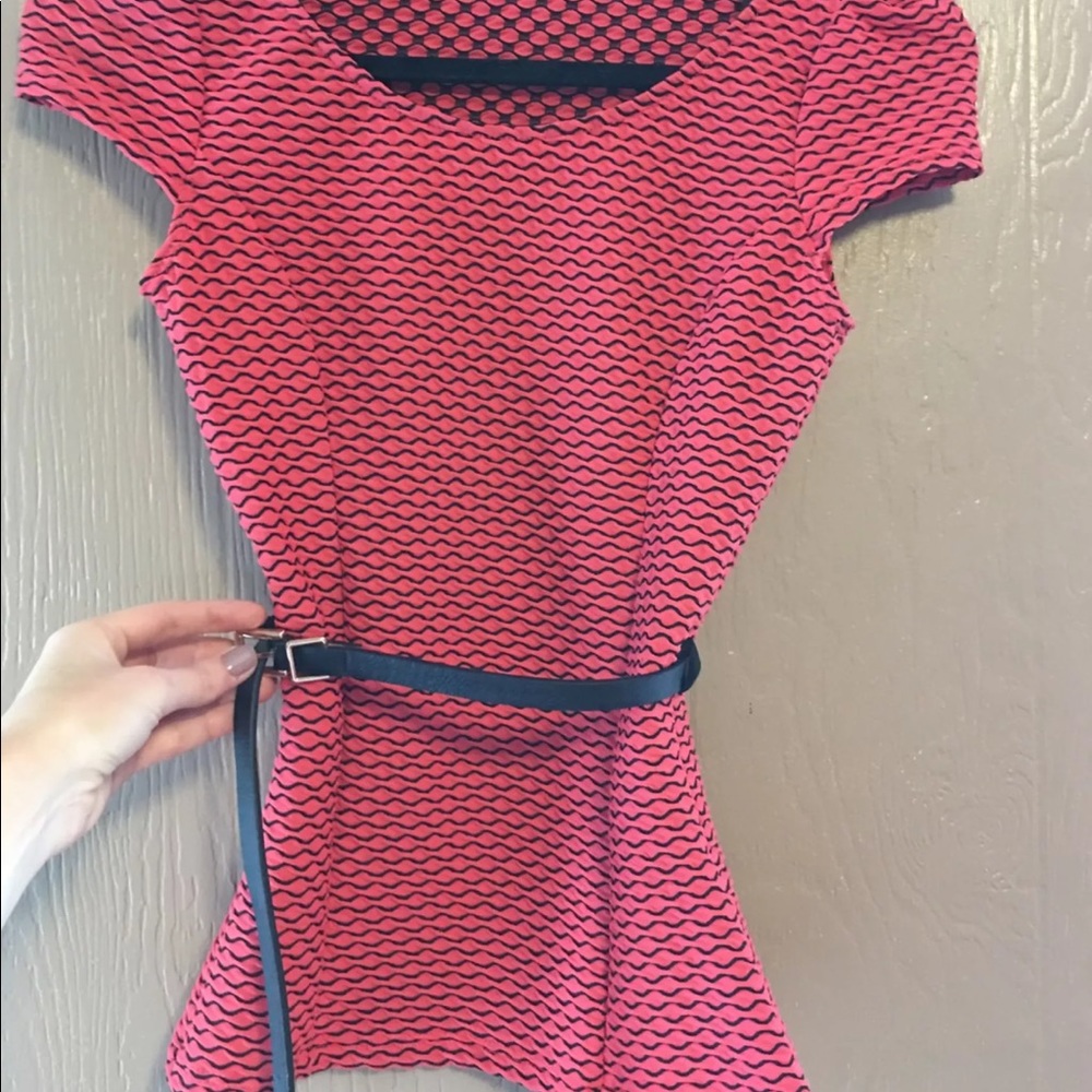 Stretchy belted blouse