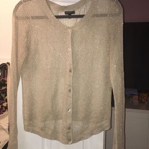 Gold metallic cardigan
