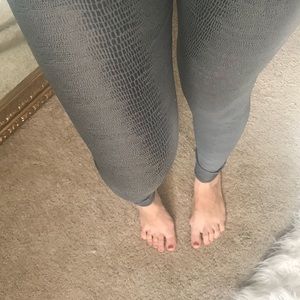 Snakeskin Patterned Yoga Pants