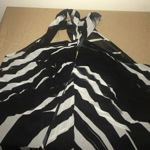 Halter high low patterned dress