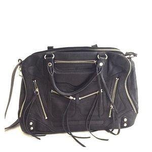 Rebecca Minkoff AS NEW zipper leather black bag!